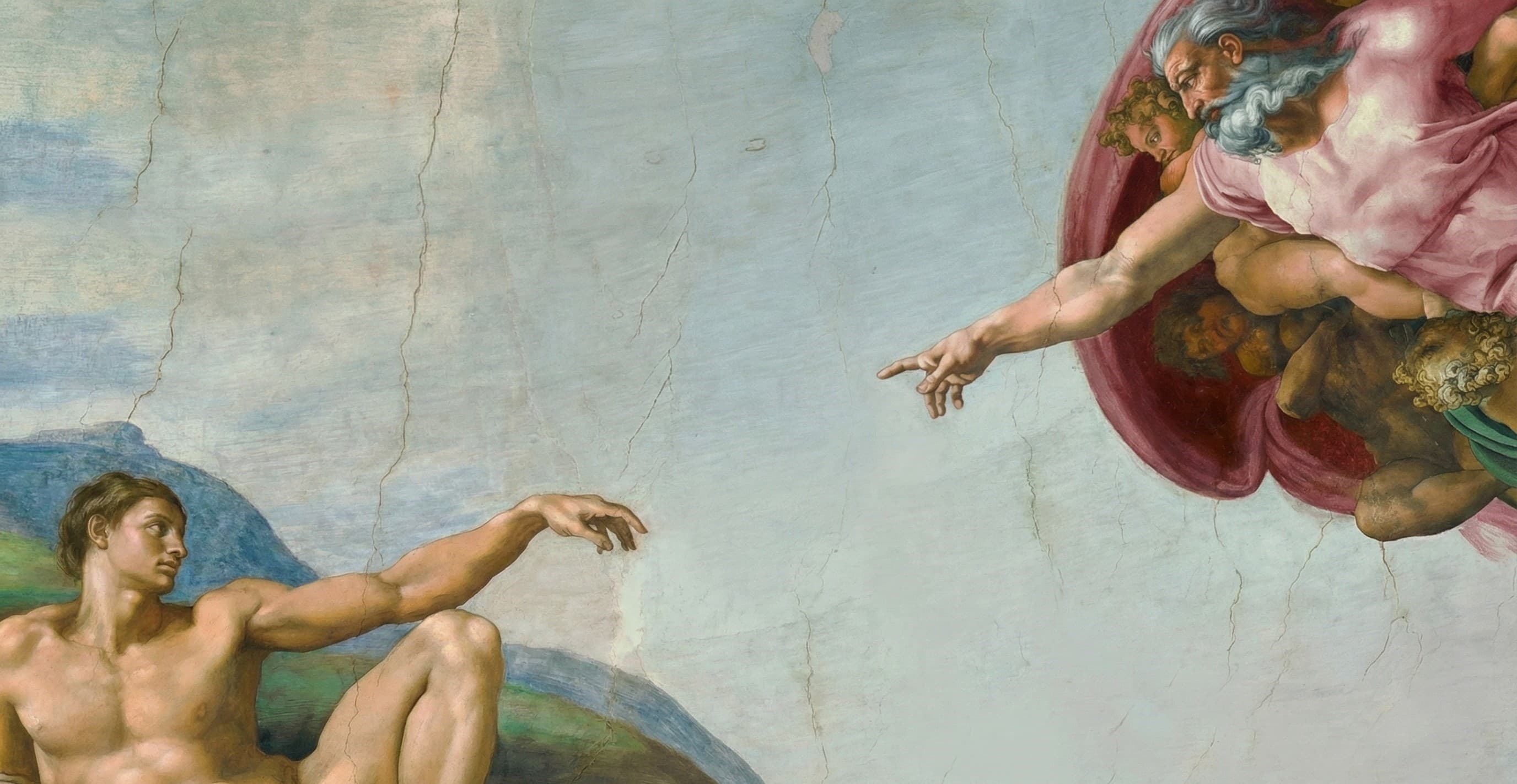 Creation of Adam — the hands
